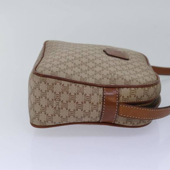 CELINE Macadam Canvas Shoulder Bag Beige Auth 77624 - Picture 4 of 16